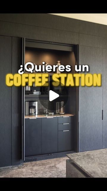 Home Coffee Shop Ideas, Coffee Center Ideas, Coffee Station Ideas Office, Ideas Para Cafe Bar En Casa, Area Do Cafe, House Coffee Station, Coffee Stations In Kitchen, Coffee Kitchen Decor Ideas, Bar And Coffee Station Ideas