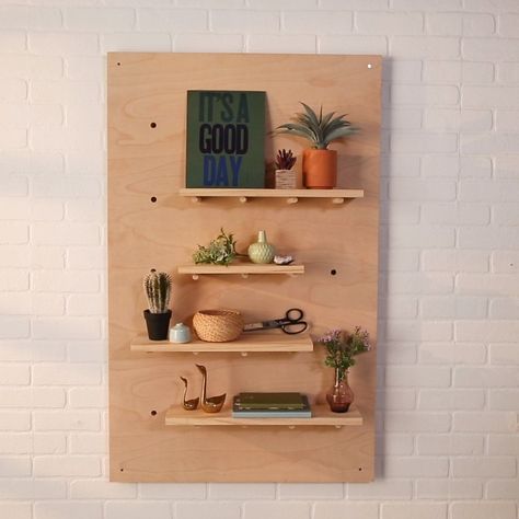 Better Homes & Gardens - DIY Giant Peg Board Home Decor Things, Diy Pegboard, Decor Things, Pegboard Storage, Easy Diy Room Decor, Diy Upcycling, Storage Display, Furniture Storage, Easy Home Decor