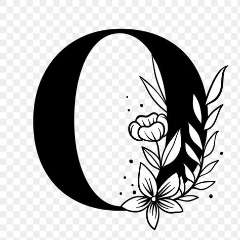 The Letter O Design, Glowforge Signs, Botanical Capital Letter, Alphabet Typography, Floral Font, Pretty Letters, Font Typography, Floral Alphabet, Lettering Alphabet Fonts