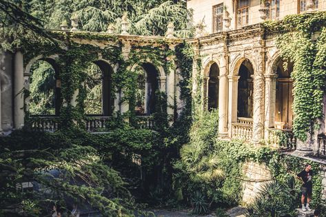 Abandoned Sanatorium, Sochi Russia, Sochi, Beautiful Architecture, Pretty Places, Green Aesthetic, Fantasy Landscape, Dream Garden, Abandoned Places