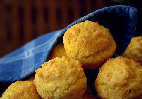 Baked Hush Puppies. Make even healthier and more depth of flavor by substituting a whole baby food jar of sweet potatoes for the oil and part of the milk. Baked Hush Puppies, Mini Corn Muffins, Classic Cajun Recipes, Hush Puppies Recipe, Cajun Recipes, Southern Recipes, Hush Puppies, Deep Fried, Free Recipes