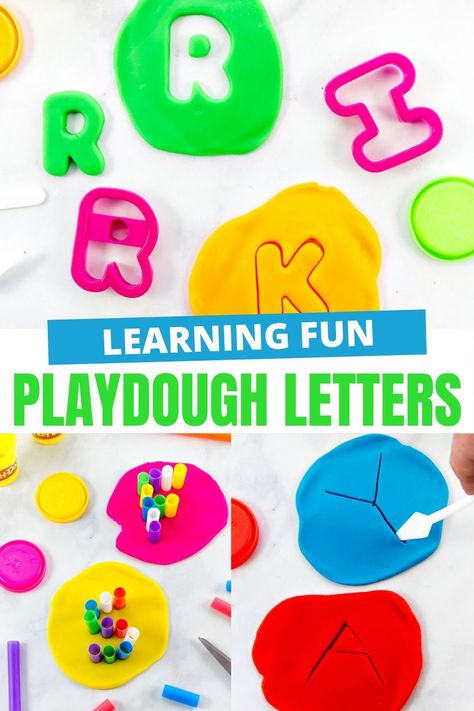 Easy Pre-Writing Ideas for Alphabet Learning with Playdough | Kids Activities Blog Letter Preschool, Playdough Letters, Ideas For Learning, Dough Ideas, Alphabet Learning, Learn The Alphabet, Literacy Games, Preschool Fine Motor, Kid Friendly Crafts