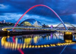 Gateshead Millennium Bridge: World’s Only Tilting Bridge Gateshead Millennium Bridge, Millenium Bridge, Sage Gateshead, Millennium Bridge, Newcastle Upon Tyne, A Bridge, Concert Hall, Structural Engineering, Sydney Harbour Bridge