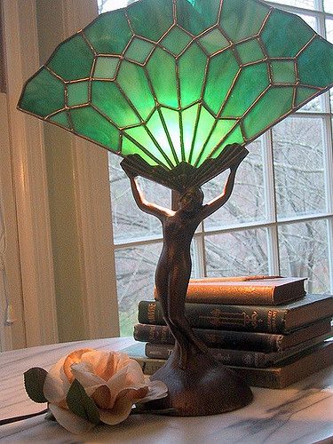 https://flic.kr/p/xMLfC | Fan Lady in Green | Art Deco Fan Lady with a light green shade. (For Sale; $109) Green Lady, Lampe Art Deco, Home Decor Colorful, Green Art Deco, Colorful Interior, Art Deco Fan, Colorful Interior Design, Blind Faith, Hygge Home