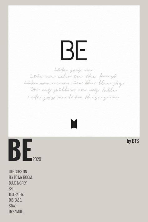 Be Album Cover, Kpop Minimalist, Minimalist Album Poster, Album Polaroid Poster, Poster Bts, Song Notes, Bts Wallpaper Desktop, Bts Polaroid, Music Poster Ideas