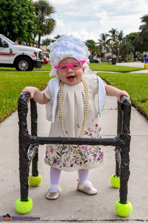 10 Month Old Retiree Costume | Mind Blowing DIY Costumes 11 Month Halloween Costume, 12 Month Old Halloween Costume Girl, Old Halloween Costumes, Fancy Dress Competition, Toddler Costumes Girl, Halloween Costume Toddler Girl, First Halloween Costumes, Halloween Toddler