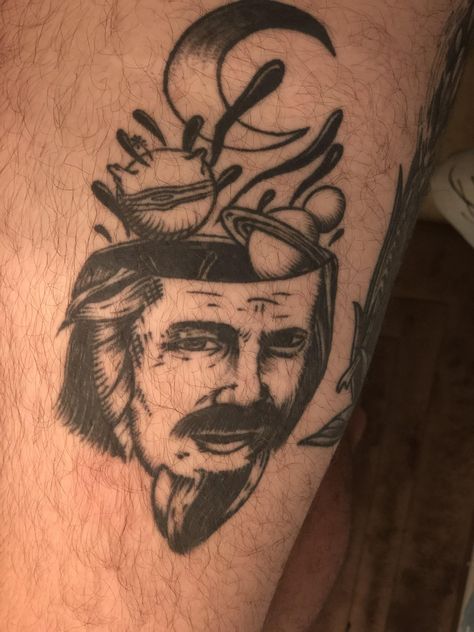 Alan Watts [healed] By Al Fliction Alan Watts Tattoo, Ink Master Tattoos, Trending Tattoo, Alan Watts, Hand Tattoos For Women, Tattoo Care, Leg Tattoos Women, About Tattoo, Thigh Tattoos Women