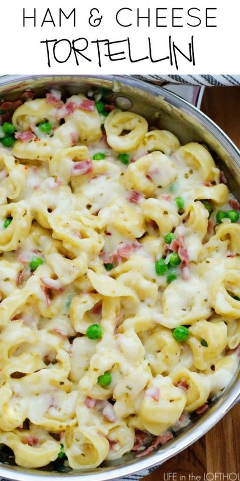 Ham And Cheese Tortellini, Leftover Ham Recipes Crockpot, Ham Recipes Healthy, Recipes With Cooked Ham, Ham Dinner Recipes, Ham Recipes Crockpot, Cheese Tortellini Recipes, Ham Dishes, Ham Dinner