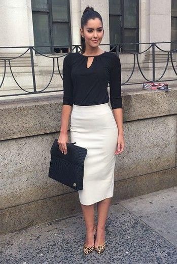 Áo Blu, Rok Outfit, Outfits Modest, Summer Work Outfits, Professional Attire, White Skirt, Looks Chic, Work Wardrobe, Work Outfits Women