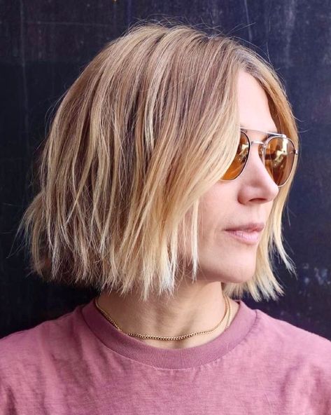 22 Box Bob Haircuts to Show to Your Hairdresser | Who What Wear Box Bob, Lighter Hair, Hair Balm, Creamy Blonde, Bright Blonde, Short Bob Haircuts, Trending Haircuts, Blonde Bobs, Bob Haircut