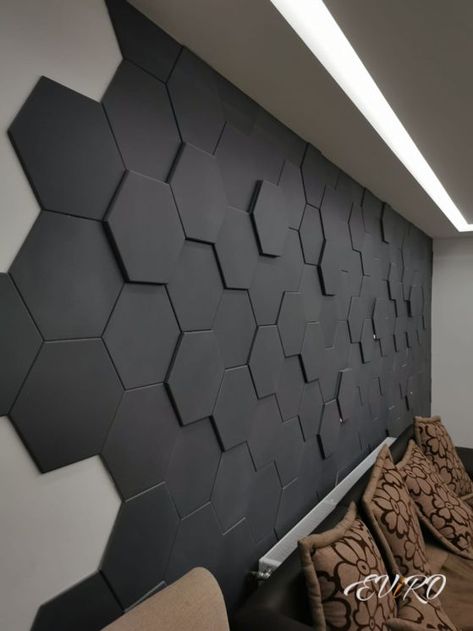 Wall Painting Ideas Bedroom, Painting Ideas Bedroom, Wall Painting Designs, Custom Wall Design, Wall Cladding Designs, Black Tile Bathrooms, Living Room Unique, Home Recording Studio Setup, Wall Style