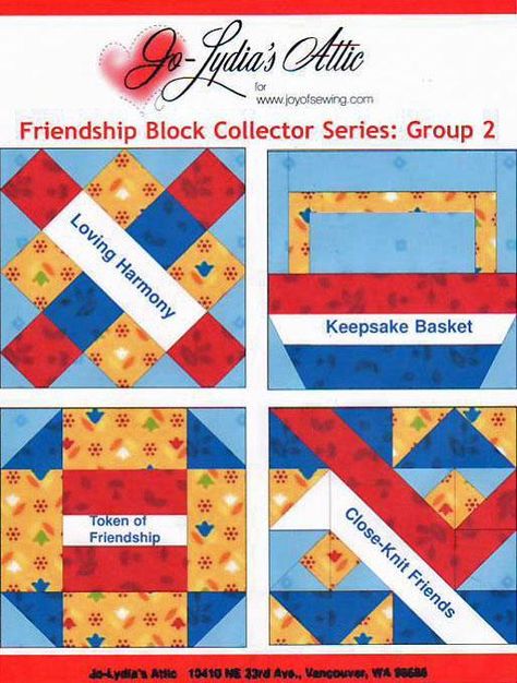 FREE Friendship Block Collector Series: Set 2 pattern on Craftsy.com Friendship Quilts, Sew Blankets, Friendship Quilt, Plus Quilt, Quilting Blocks, Keepsake Quilting, Signature Quilts, Quilt Squares, Friends Sign