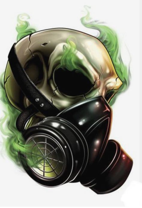 A Skull, Gas Mask, Mask, Tattoos, Quotes, Green, Hair