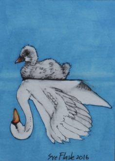 Duckling Drawing, Aquarius Planet, Swan Drawing, Swan Tattoo, Digital Art Tutorial Beginner, Duck Illustration, Duck Drawing, The Ugly Duckling, Etch A Sketch