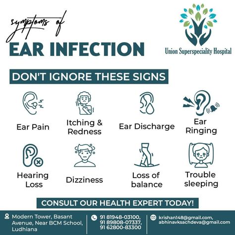 Symptoms of EAR INFECTION DON'T IGNORE THESE SIGNS -Ear Discharge -Ear Pain -Loss of balance -Hearing Loss -Itching & Redness -Dizziness CONSULT OUR HEALTH EXPERT TODAY! Fluid In Ears, Woman Health, Loss Of Balance, Ear Infections, Hearing Health, Ear Health, Learn Yoga, Vicks Vaporub, Back Pain Exercises