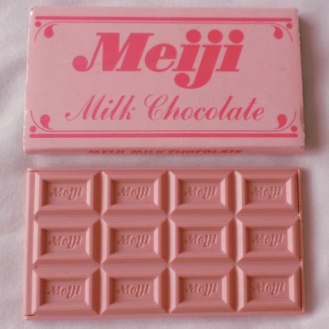 Noriker Horse, Meiji Chocolate, Cute Snacks, Crayon Box, Pink Chocolate, Japanese Candy, Pink Foods, Japanese Snacks, Japanese Sweets