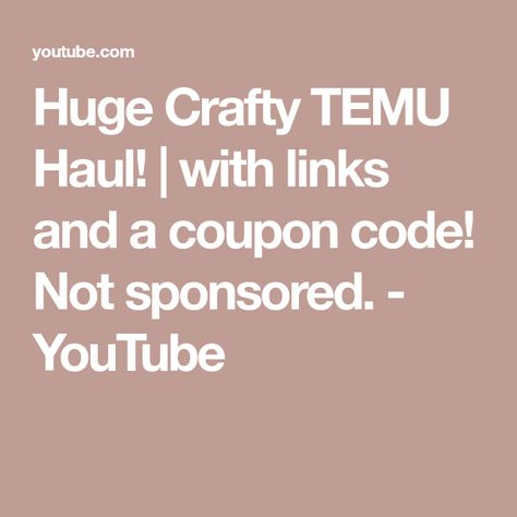 Huge Crafty TEMU Haul! | with links and a coupon code! Not sponsored. - YouTube Temu Codes 2023, Temu Coupon Codes 2023, Temu Coupon Codes, Temu Codes, Shoes 2023, Shop Till You Drop, Free Stuff, Retail Therapy, Coupon Code