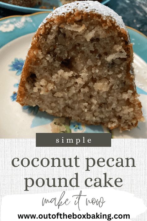 Coconut Pecan Pound Cake Cake With Coconut Pecan Frosting In It, Bundt Cake With Coconut Pecan Frosting, Coconut Pecan Pound Cake, Coconut Pecan Cake, Foolproof Cake Recipe, Pecan Pound Cake, Pecan Frosting, Coconut Pound Cakes, Coconut Icing