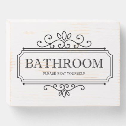 Vintage Please Seat Yourself Rustic Bathroom Wooden Box Sign Redecorate Bathroom, Grandma Room, Upcycled Toys, Cute Bathroom Signs, Farmhouse Bathroom Art, Powder Room Signs, Please Seat Yourself, Cute Bathroom, Bathroom Quotes