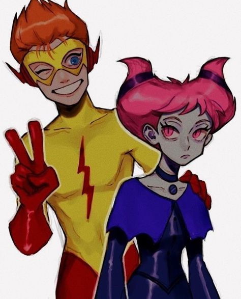 Jinx Fanart Teen Titans, Jinx X Kid Flash, Jinx Teen Titans Go Fanart, Kid Flash Fanart, Jinx And Kid Flash, Jinx Teen Titans, Old Teen Titans, Original Teen Titans, Dragon Wallpaper Iphone