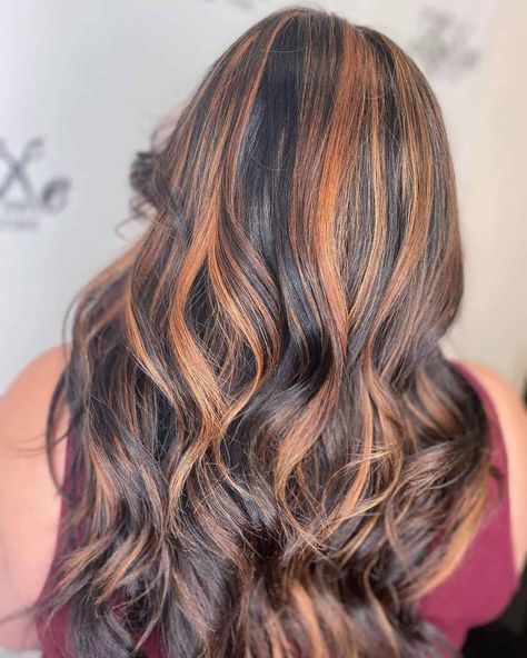 Highlights On Brown Hair Short, Copper Brown Highlights, Copper And Blonde Highlights, Brown Hair With Copper, Hair With Copper Highlights, Copper And Blonde, Copper Highlights On Brown Hair, Highlights Brown Hair Short, Brown Hair Short