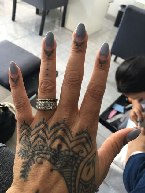 Reverse French Nails, Rihanna Tattoo, Reverse French Manicure, Reverse French, Nail Games, Tattoo Inspo, French Manicure, Nails Nails, French Nails