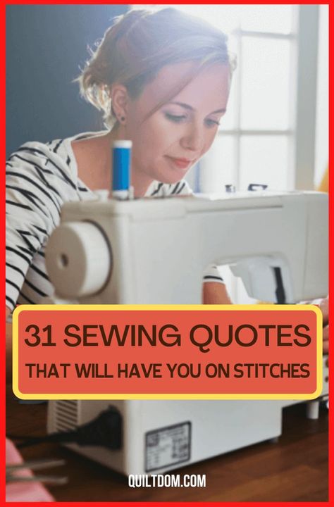 Get that needle work and be inspired to start your next fabric craft. Read this collection of sewing quotes that will surely have you on stitches. Quotes About Sewing, Quilt Quotes Inspiration, Seamstress Quotes, Sewing Inspiration Quotes, Quilting Sayings, Quilters Quotes, Sewing Quotes Funny, Quilt Quotes, Personalized Quilt Labels