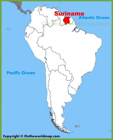 Suriname location on the South America map Uruguay Map, Ecuador Map, Word Map, South America Map, Population Density, World Thinking Day, Ecuador Travel, Satellite Maps, Operation Christmas