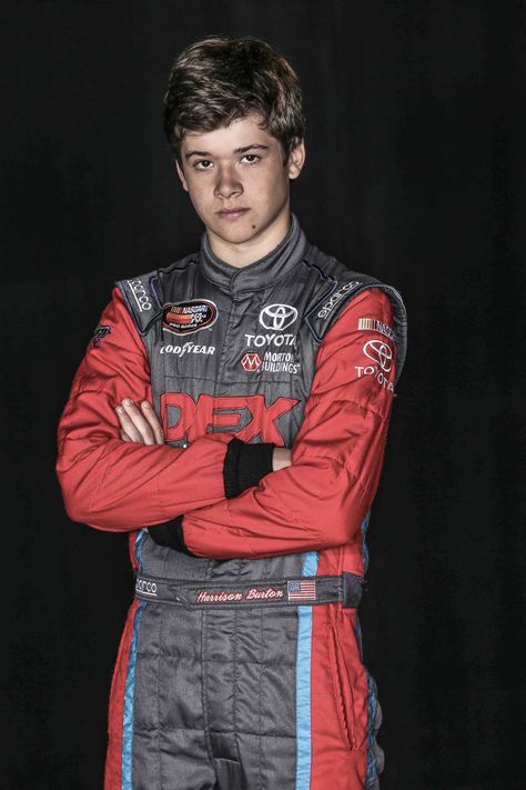 NASCAR Next: Meet the 2016-17 class Tuesday, May 17, 2016 Harrison Burton  Age: 15  Hometown: Huntersville, N.C.  Series: NASCAR K&N Pro Series East  Twitter: @HBurtonRacing  Favorite Sprint Cup driver: Clint Bowyer   "Welcome to racing" moment: Winning my first Pro Late Model race at New Smyrna Speedway's Speedweeks at 13 years old   If I wasn't pursuing a NASCAR career I would … "Be an engineer." Harrison Burton, Bristol Motor Speedway, Class Photo, Famous Beaches, Nascar Race, Nascar Drivers, An Engineer, Men Faces, View Photo