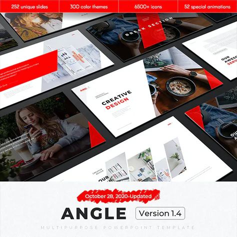 Angle Multipurpose PowerPoint Template v1.4 Diagonal Presentation Design, Diagonal Design Layout, Document Design, Ppt Free, Diagonal Design, Keynote Design, Documents Design, Creative Presentation, Powerpoint Presentation Design