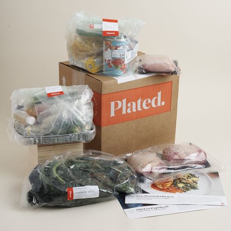 plated meal kit box ingredients Cured Fish, Meal Subscription, Cooking Box, Food Subscription Box, Fresh Meal, Meal Kits, Easy Meal Plans, Food Box, Meal Delivery Service