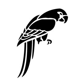 Parrot Stencil Bird Stencils, Parrot Tattoo, Crow Images, Airbrush Stencils, Free Stencils Printables, Bird Stencil, Animal Stencil, Stencils Printables, Book Folding Patterns