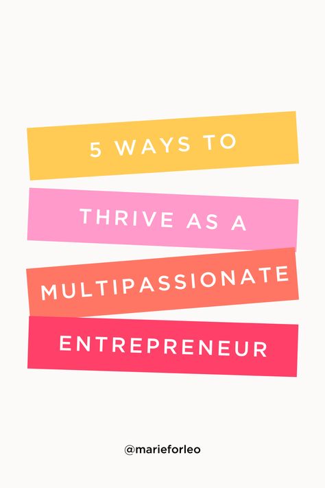 We’re not given many tools in our traditional education systems to parse through our strengths and apply them to create a meaningful and fulfilling career. We need a reframe. If you have many passions, interests, and talents, and pursuing a single thing as a career just doesn’t feel right in your soul, keep reading! Follow me on Instagram for more multipassionate tips 💗 @marieforleo #businesstips #businessideas #businessmotivation #entrepreneur #smallbusinessentrepreneur #multipassionate Multipassionate Entrepreneur, Coaching Career, Entrepreneurial Mindset, Fulfilling Career, Goal Achievement, Business Ideas For Beginners, Marie Forleo, Choosing A Career, Success Meaning