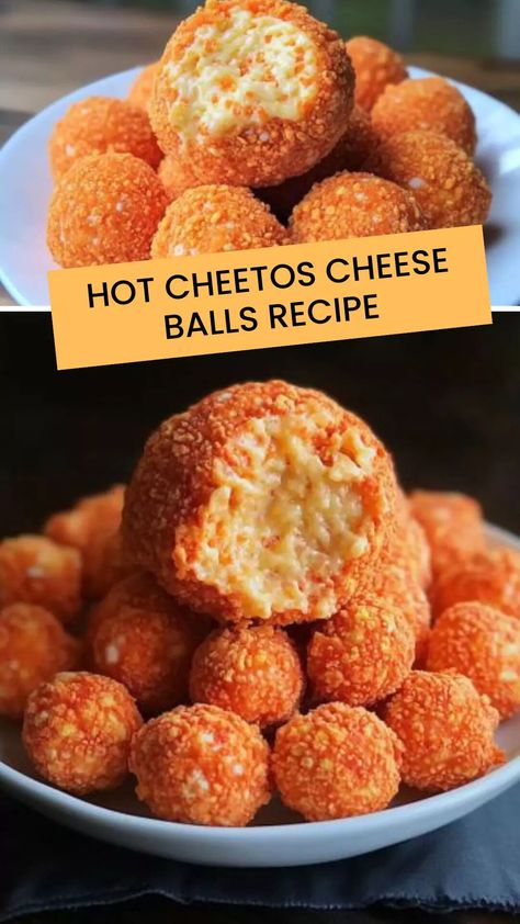 Hot Cheetos Cheese Balls Recipe – Easy Kitchen Guide Hot Cheetos Balls, Cheetos Cheese Ball, Spam Fries Recipe, Cheese Balls Recipe Easy, Cheetos Recipe, Cheesecake Chocolate Cake, Cheetos Cheese, Goats Cheese Flatbread, Cheese Balls Recipe