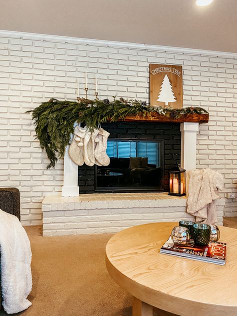 Farmhouse Style Lighting, Parachute Home, Holiday Garland, Holiday Greenery, Farmhouse Remodel, Christmas Mantel, Christmas Mantle, The Tile Shop, Christmas Living Rooms