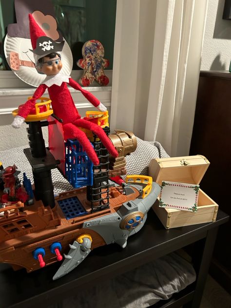 Elf on the shelf ideas Elf On The Shelf On A Cruise Ship, Shark Elf On The Shelf, Beach Theme Elf On The Shelf, Elf On The Shelf Pirate, Elf On The Shelf With Pez Dispenser, Pirate Treasure, Treasure Hunt, Elf On The Shelf, Elf