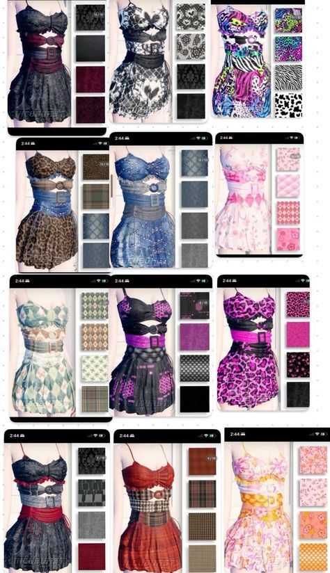 Dress To Impress Patterns, Patterns Dress To Impress, Pattern Outfits, Slay Outfits, Dress Layer, Combo Dress, Hex Color Codes, Hex Codes, Halloween Bags