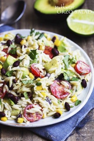 Cilantro Lime Ranch, Cilantro Lime Ranch Dressing, Salad With Cilantro Lime Dressing, Mexican Pasta Salad, Orzo Pasta Recipes, Orzo Salad Recipes, Avocado Pasta Salad, Orzo Pasta Salad, Avocado Pasta