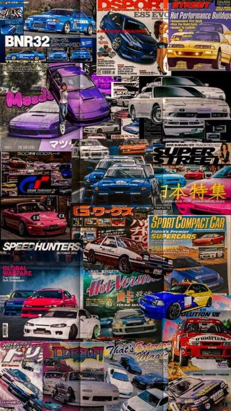 Japanese Car Magazine Wallpaper, Jdm Car Meet Wallpaper, 90s Japan Wallpaper, Jdm Magazine Wallpaper, Japan 90s Cars, Drift Magazine, Car Magazine Wallpaper, Japanese Car Magazine, Japan Drift Cars