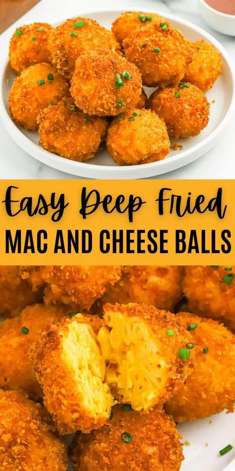 Fried Mac and Cheese Balls Recipe - Eating on a Dime Mac And Cheese Balls Recipe, Fried Mac And Cheese Balls, Kraft Mac And Cheese Recipe, Make Mac And Cheese, Mac And Cheese Balls, Fried Mac N Cheese Balls, Fried Macaroni And Cheese, Cheese Balls Recipe, Mac N Cheese Balls