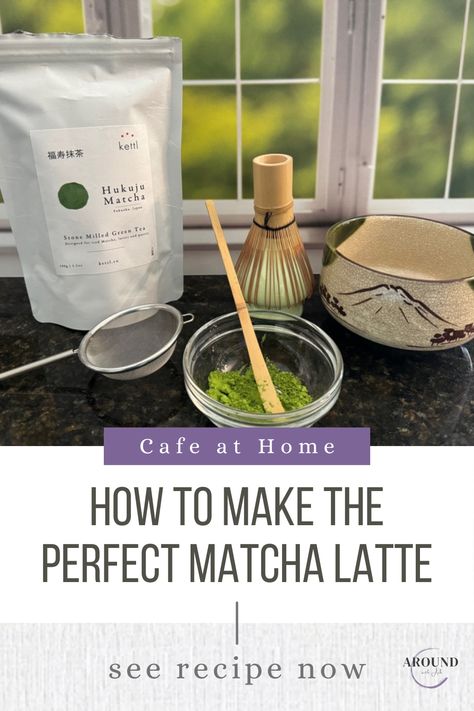 Matcha Latte Recipe Matcha Water, Homemade Latte, Make Matcha, Matcha Cafe, Latte At Home, How To Make Matcha, Matcha Ice Cream, Matcha Whisk, Matcha Drink