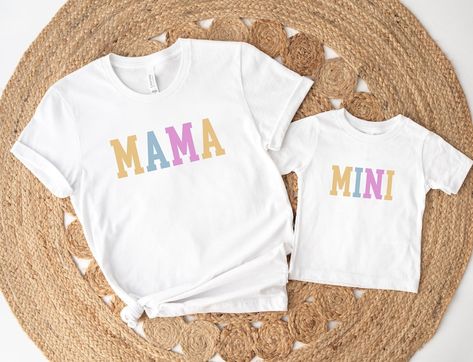 Mama And Mini Shirt, Mama And Mini Shirts, Mama Daughter, Mini Outfit, Mama And Mini, Expecting A Baby, Mini A, Mommy And Me Outfits, Proud Mom