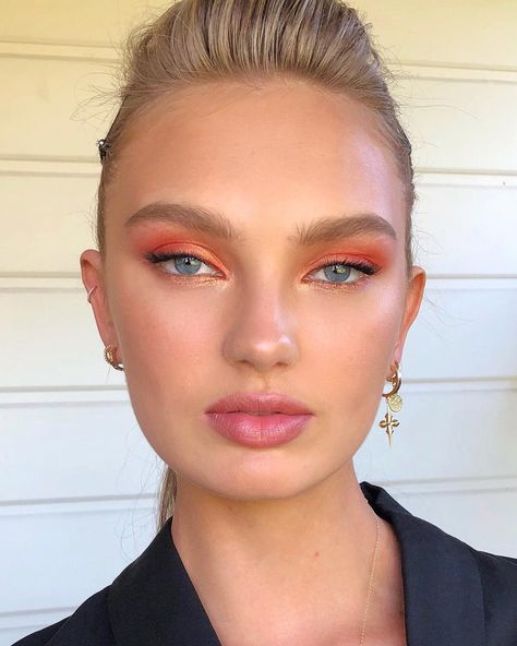 Instagram Makeup Looks, Orange Eye Makeup, Peach Makeup, Orange Makeup, Work Makeup, Fall Makeup Looks, Bold Makeup, Kiss Makeup, Fall Makeup