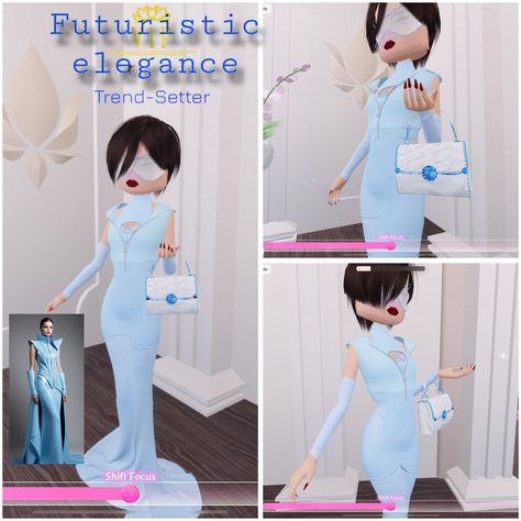 #roblox #dresstoimpress #outfits #fashion #roblodresstoimpress #robloxoutfitideas #future #outfitidea #elegance #futurisitcelegance #viral #dresstoimpressideas Di Futuristic Elegance, Future Elegance Dress To Impress, Dti Future Elegance, Futuristic Elegance Outfit, Futuristic Elegance Dress To Impress, Futuristic Elegance, Blocksburg Outfit Codes￼, Combo Dress, Pretty Pink Princess