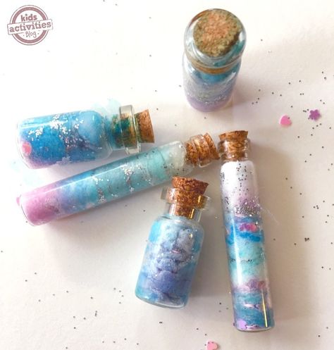 Galaxy Jars, How To Make Potions, Potion Party, Fairy Bottles, Fairy Dust Necklace, Minecraft Hoodie, Galaxy In A Bottle, Galaxy Crafts, Galaxy Jar