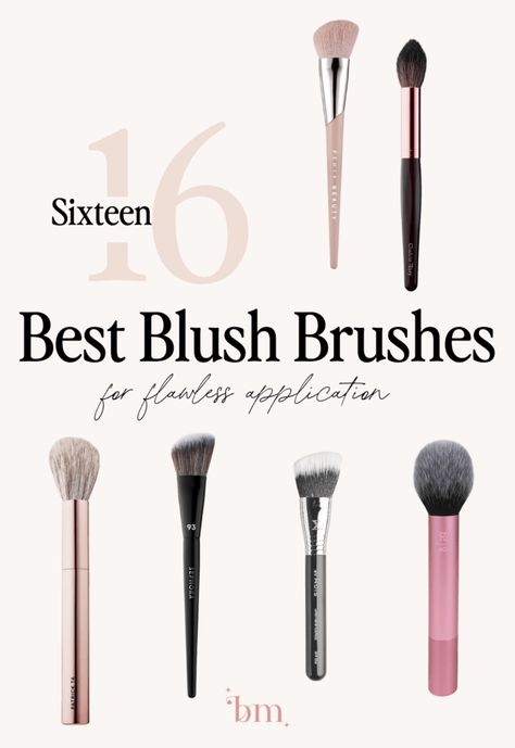 Cream Blush Brush, Real Techniques Blush Brush, Best Blush Brush, Order To Apply Makeup, Brown Smokey Eye Makeup, Smokey Eye For Brown Eyes, How To Apply Blush, Best Eyeliner, Best Brushes