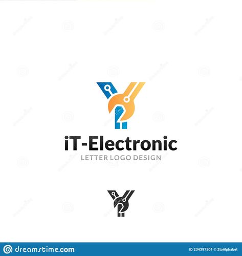 Letter Y Logo, Y Logo, Letter Y, Branding Identity, Business Illustration, Brand Identity, Circuit, Stock Illustration, Vector Illustration