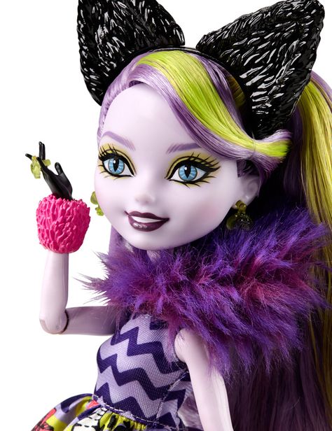 Ever After High® Way Too Wonderland™ Kitty Cheshire™ Doll Way Too Wonderland, Ever After High Fashion, Dolls And Dollhouses, Kitty Cheshire, Eah Dolls, High Way, Ever After Dolls, Lizzie Hearts, Barbie Kitchen