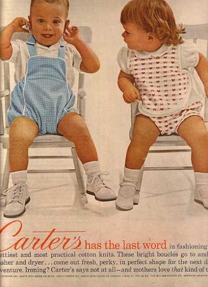 Advertisement for baby clothes in the 1960's 1960s Baby Clothes, Baby Memorabilia, Carters Baby Clothes, Baby Ads, Vintage Childrens Clothing, Fashion 1960s, Vintage Baby Clothes, Retro Baby, Carters Baby