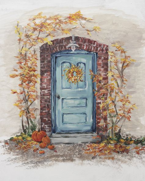 I Painted Something For You + Free Printable Hop - Shades of Blue Interiors Seasonal Printables, Free Fall Printables, Fall Drawings, Thrifty Decor Chick, Free Printable Art, Autumn Decorating, Fall Printables, Fall Watercolor, Seasons Art